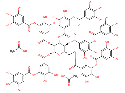 乙酰基鞣酸结构式,1397-74-6结构式