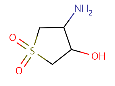 4-氨基-3-羟基四氢噻吩,1,1-二氧化物结构式,20688-37-3结构式