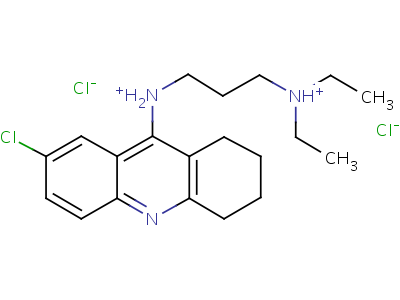 N-(2-氯-5,6,7,8-四氢吖啶-9-基)-N,N-二乙基-丙烷-1,3-二胺结构式,5393-97-5结构式