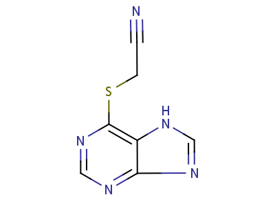 (嘌呤-6-基硫代)-乙腈结构式,5443-91-4结构式
