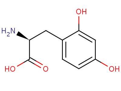 2-氨基-3-(2,4-二羟基苯基)丙酸结构式,582-34-3结构式