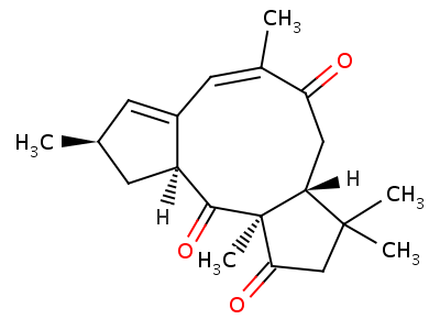 (3Ar,6z,9r,10as,11as)-2,3,3a,10,10a,11alpha-hexahydro-3,3,6,9,11alpha-pentamethyl-1h-dicyclopenta[a,d]cyclononene-1,5,11(4h,9h)-trione Structure,58298-76-3Structure