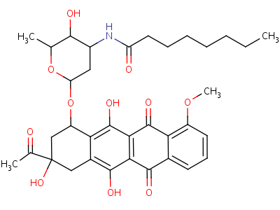 N-octanoyldaunorubicin Structure,62327-70-2Structure