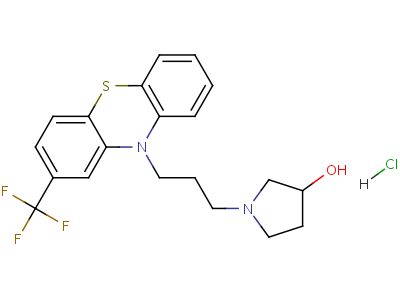 10-(3-(3-Hydroxypyrrolidinyl)propyl)-2-trifluoromethylphenothiazine Structure,62848-18-4Structure
