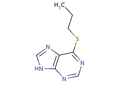 6-(丙基硫代)嘌呤结构式,6288-93-3结构式