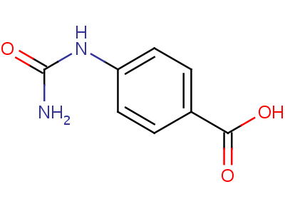 4-[(氨基羰基)氨基]苯甲酸结构式,6306-25-8结构式