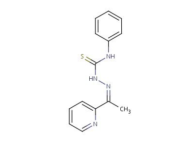 2-乙酰基吡啶-(4-苯基缩氨基硫脲)结构式,63698-06-6结构式