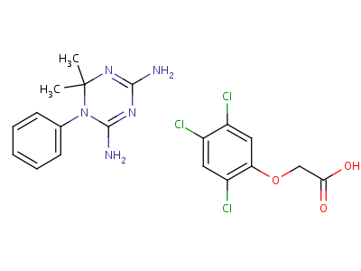 4,6-二氨基-1,2-二氢-2,2-二甲基-1-苯基-,2,4,5-三氯-1,3,5-噻嗪结构式,63979-37-3结构式