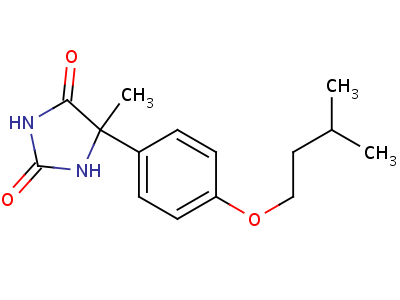 5-(P-异戊氧苯基)-5-甲基海因结构式,68524-21-0结构式