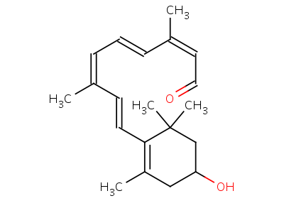全-反式-3-羟基视黄醛结构式,6890-91-1结构式