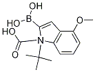 1H-Indole-1-carboxylic acid, 2-borono-4-methoxy-, 1-(1,1-dimethylethyl) ester Structure,1000068-23-4Structure