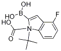 1H-Indole-1-carboxylic acid, 2-borono-4-fluoro-, 1-(1,1-dimethylethyl)ester Structure,1000068-25-6Structure