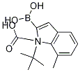 1H-Indole-1-carboxylic acid, 2-borono-7-methyl-, 1-(1,1-dimethylethyl) ester Structure,1000068-66-5Structure