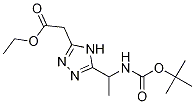 [5-(1-Tert-butoxycarbonylamino-ethyl)-4h-[1,2,4]triazol-3-yl]-acetic acid ethyl ester Structure,100187-11-9Structure