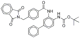 N-[3-[[4-[(1,3-二氢-1,3-二氧代-2H-异吲哚-2-基)甲基]苯甲酰基]氨基][1,1-联苯]-4-基]氨基甲酸叔丁酯结构式_1003316-11-7结构式