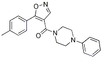 [5-(4-甲基苯基)-4-异噁唑](4-苯基-1-哌嗪基)-甲酮结构式_1003559-14-5结构式