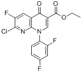 Ethyl 1-(2,4-difluorophenyl)-7-chloro-6-fluoro-4-oxohydropyridino[2,3-b]pyridine-3-Carboxylate Structure,100491-29-0Structure