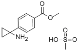 4-(1-氨基环丙基)-苯甲酸甲酯甲磺酸盐结构式_1006037-04-2结构式