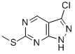 3-氯-6-(甲基硫代)-1H-吡唑并[3,4-d]嘧啶结构式_100859-88-9结构式