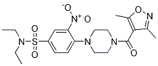 Benzenesulfonamide, 4-[4-[(3,5-dimethyl-4-isoxazolyl)carbonyl]-1-piperazinyl]-N,N-diethyl-3-nitro- Structure,1010035-29-6Structure