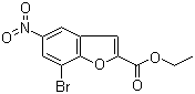 2-Benzofurancarboxylic acid, 7-bromo-5-nitro-, ethyl ester Structure,1010072-35-1Structure