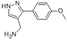 [3-(4-甲氧基苯基)-1H-吡唑-4-基]甲基胺盐酸盐结构式_1011404-52-6结构式