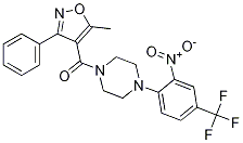 Methanone, (5-methyl-3-phenyl-4-isoxazolyl)[4-[2-nitro-4-(trifluoromethyl)phenyl]-1-piperazinyl]- Structure,1012490-89-9Structure
