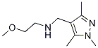 N-(2-甲氧基乙基)-n-[(1,3,5-三甲基-1H-吡唑-4-基)甲基]胺结构式_1015845-58-5结构式