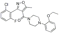Methanone, [3-(2-chloro-6-fluorophenyl)-5-methyl-4-isoxazolyl][4-(2-ethoxyphenyl)-1-piperazinyl]- Structure,1016491-92-1Structure
