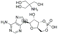(4aR,6R,7R,7aS)-6-(6-氨基-9H-嘌呤-9-基)四氢-4H-呋喃并[3,2-d][1,3,2]二氧杂环己膦烷e-2,7-二醇2-氧化物-2-氨基-2-(羟基甲基)-1,3-丙二醇(1:1)结构式_102029-77-6结构式