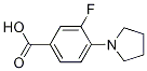 3-氟-4-(1-吡咯烷)苯甲酸结构式_1021243-16-2结构式