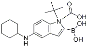 1H-Indole-1-carboxylic acid, 2-borono-5-(cyclohexylamino)-, 1-(1,1-dimethylethyl)ester Structure,1021342-94-8Structure