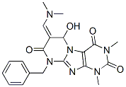 (9CI)-7-[(二甲基氨基)亚甲基]-6,7-二氢-6-羟基-1,3-二甲基-9-(苯基甲基)-嘧啶并[2,1-f]嘌呤-2,4,8(1H,3H,9H)-三酮结构式_102212-90-8结构式