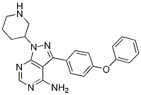 (R)-3-(4-苯氧基苯基)-1-(哌啶-3-基)-1H-吡唑并[3,4-d]嘧啶-4-胺结构式_1022150-12-4结构式