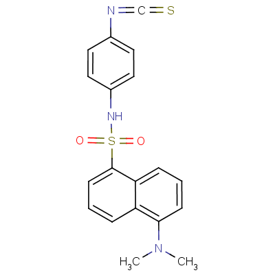 4-(N-1-二甲基氨基萘-5-磺酰基氨基)异硫氰酸苯酯结构式_102417-94-7结构式