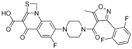 1H,4H-[1,3]Thiazeto[3,2-a]quinoline-3-carboxylic acid, 7-[4-[[3-(2,6-difluorophenyl)-5-methyl-4-isoxazolyl]carbonyl]-1-piperazinyl]-6-fluoro-4-oxo- Structure,1027327-15-6Structure