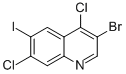 Quinoline, 3-bromo-4,7-dichloro-6-iodo- Structure,1032816-46-8Structure