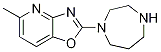 2-(1,4-二氮杂环庚烷-1-基)-5-甲基[1,3]噁唑并[4,5-b]吡啶结构式_1035840-54-0结构式