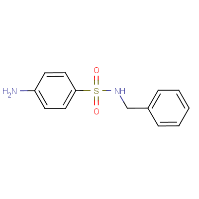 4-氨基-N-(苯基甲基)苯磺酰胺结构式_104-22-3结构式