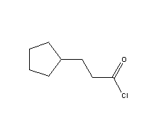 3-环戊基丙酰氯结构式_104-97-2结构式