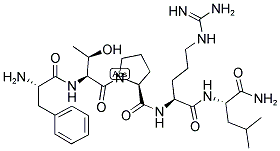 L-苯丙氨酰-L-苏氨酰-L-脯氨酰-N<sup>5</sup>-(二氨基亚甲基)-L-鸟氨酰-L-亮氨酰胺结构式_104191-78-8结构式