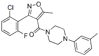 Methanone, [3-(2-chloro-6-fluorophenyl)-5-methyl-4-isoxazolyl][4-(3-methylphenyl)-1-piperazinyl]- Structure,1043254-36-9Structure