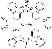 1-Hydroxytetraphenylcyclopentadienyl(tetraphenyl-2,4-cyclopentadien-1-one)-Μ-hydrotetracarbonyldiruthenium(ii) Structure,104439-77-2Structure