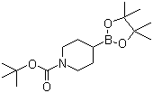 4-(4,4,5,5-四甲基-1,3,2-二噁硼烷-2-基)哌啶-1-羧酸叔丁酯结构式_1048970-17-7结构式