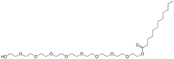 2-[2-[2-[2-[2-[2-[2-[2-(2-羟基乙氧基)乙氧基]乙氧基]乙氧基]乙氧基]乙氧基]乙氧基]乙氧基]乙基月桂酸酯结构式_106-08-1结构式