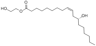 9-Octadecenoic acid, 12-hydroxy-, 2-hydroxyethyl ester, [r-(z)]- Structure,106-17-2Structure