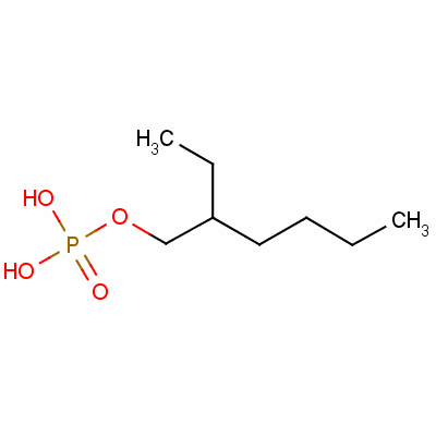 磷酸单(2-乙基己基)酯结构式_1070-03-7结构式