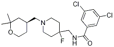3,5-Dichloro-N-[[4-fluoro-1-[[(4S)-tetrahydro-2,2-dimethyl-2H-pyran-4-yl]methyl]-4-piperidinyl]methyl]Benzamide Structure,1072018-68-8Structure