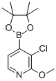 Pyridine, 3-chloro-2-methoxy-4-(4,4,5,5-tetramethyl-1,3,2-dioxaborolan-2-yl)- Structure,1073353-73-7Structure