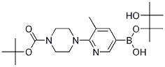 4-[3-甲基-5-(4,4,5,5-四甲基-1,3,2-二氧硼烷)-2-吡啶基]-1-哌嗪羧酸-1,1-二甲基乙酯结构式_1073354-54-7结构式